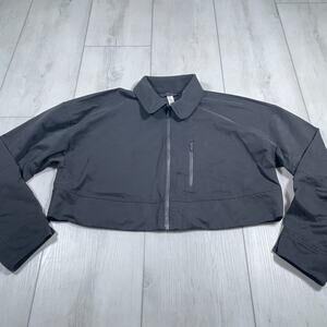 Lululemon Women's Medium Glyde 2-in-1 Adaptable Jacket Black CroppedPerformance